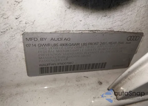 2015 Audi A4 2.0T Premium z USA, uszkodzony, nr VIN WAUFFAFL3FN007887